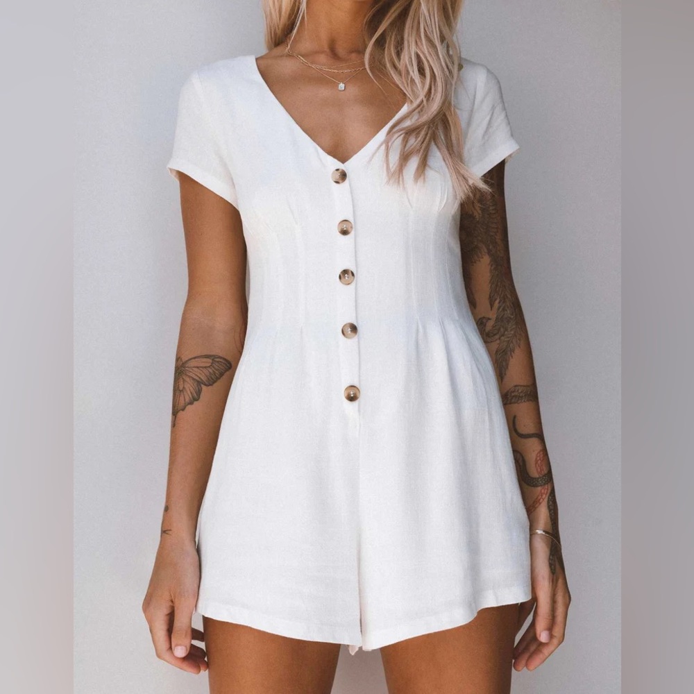 Adi Romper White